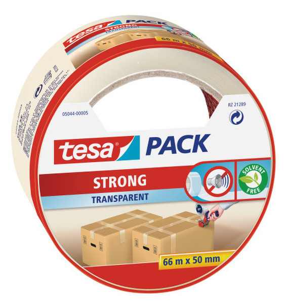 TESA Tesapack Strong 66м Прозрачный 1шт канцелярская/офисная лента