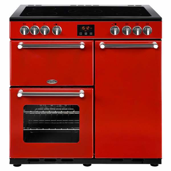 Belling Kensington 90E Freestanding Ceramic hob A Red