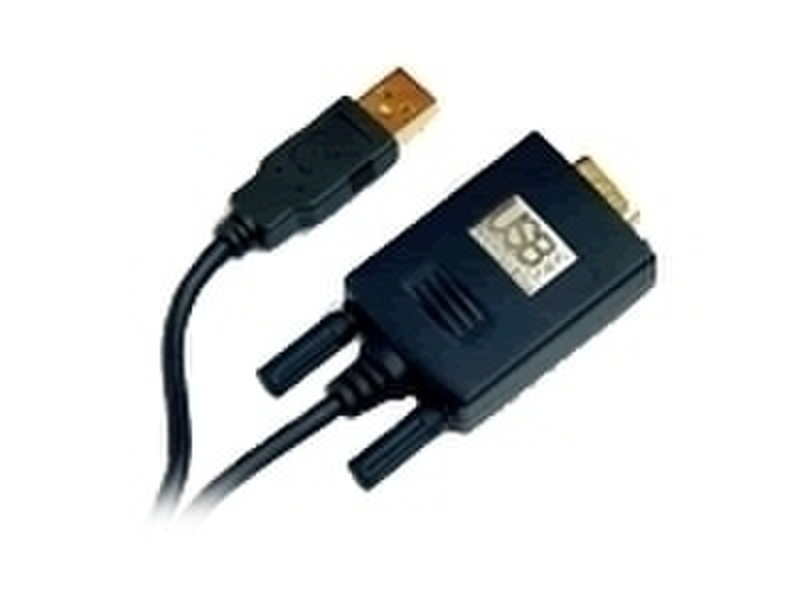 Eminent USB to serial cable Black cable interface/gender adapter