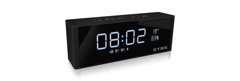 ICY BOX IB-SP101-BT Часы Цифровой Черный радиоприемник