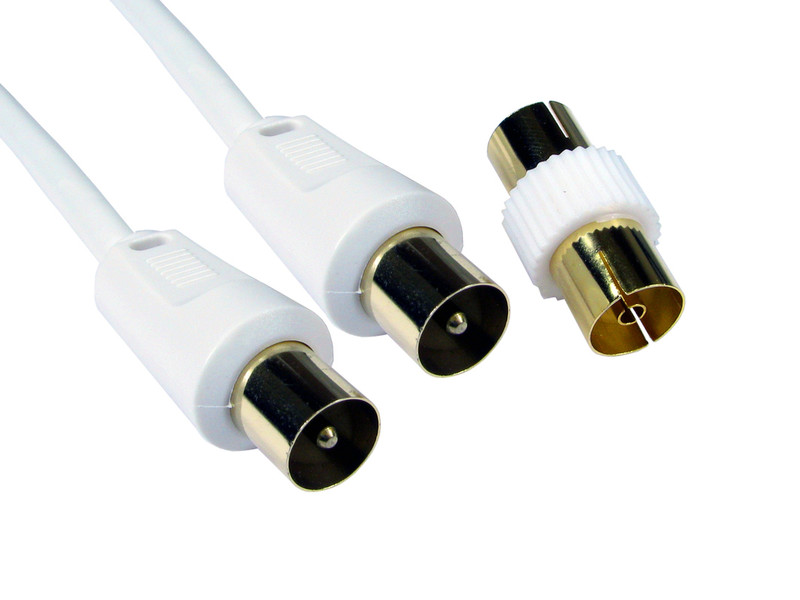 Cables Direct 2TV-50 50m Coaxial Coaxial White coaxial cable