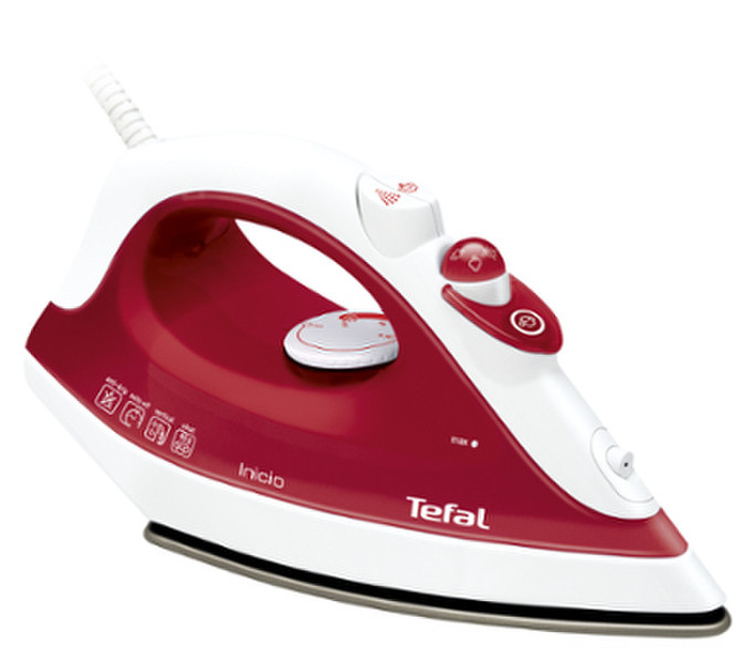 Tefal Prima FV1251E0 Dry & Steam iron Ceramic soleplate 1800W Red iron