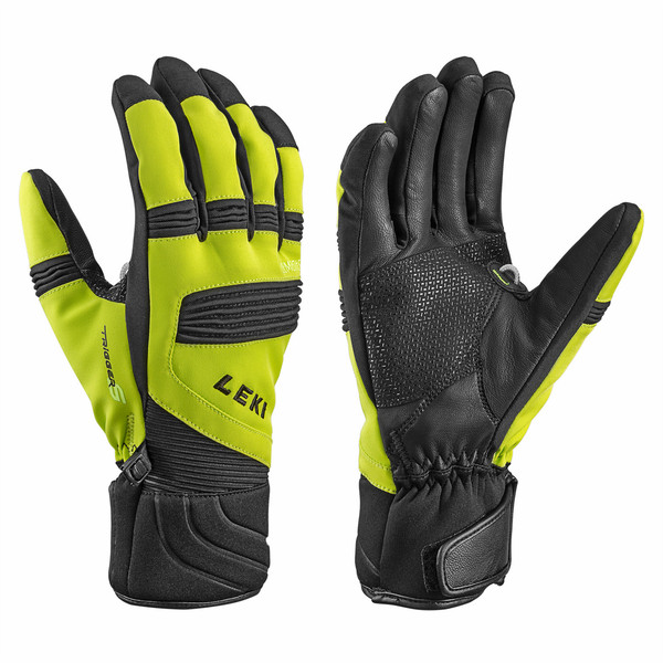 LEKI 63288273 Unisex M Black,Lime winter sport glove