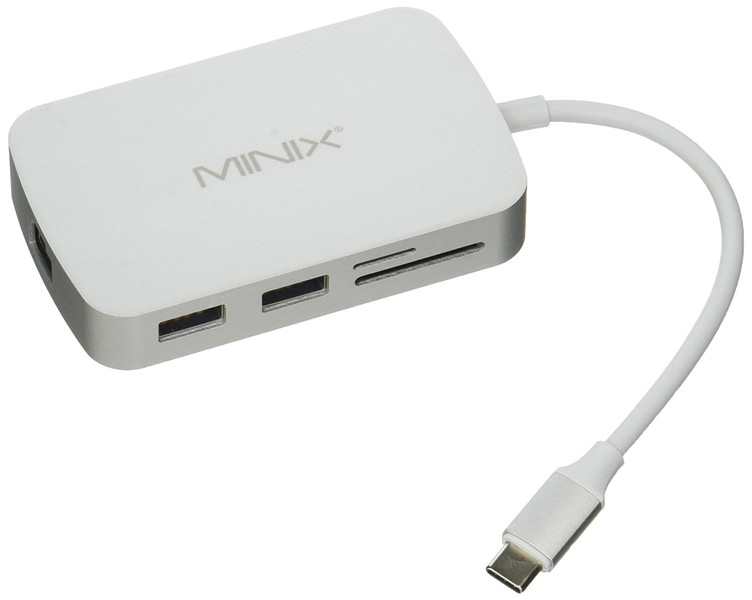 MINIX NEO-C USB-C 2xUSB 3.0-A, RJ45, TF, SD, USB-C, HDMI Cеребряный