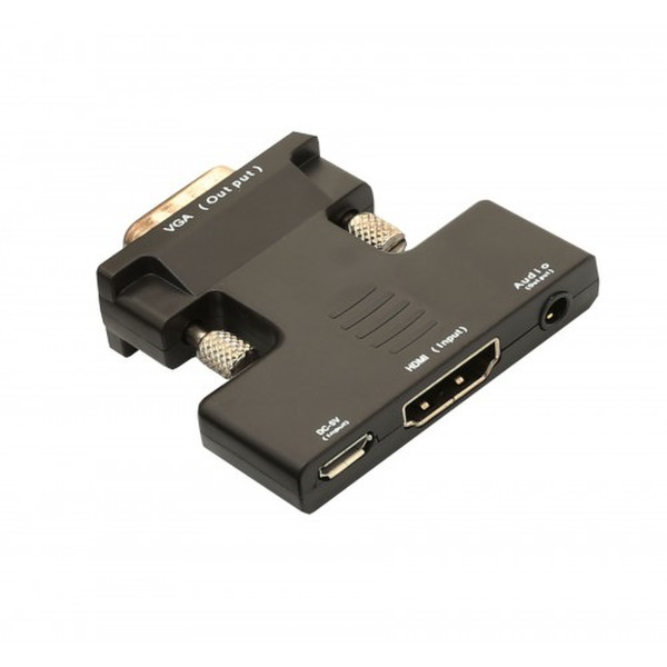 SYBA SY-ADA31063 VGA HDMI, 3.5mm jack Черный кабельный разъем/переходник