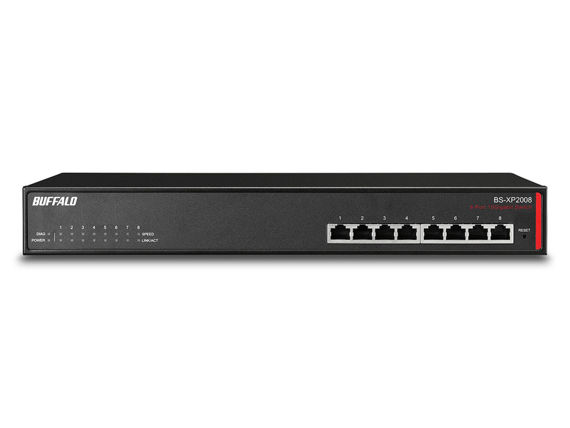 Buffalo BS-XP2008 Managed L2 10G Ethernet (100/1000/10000) 19U Black