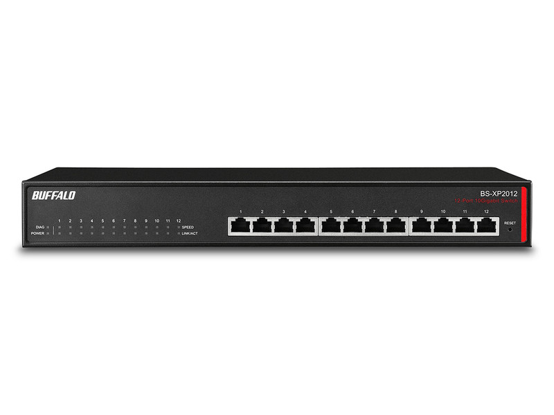 Buffalo BS-XP2012 gemanaged L2 10G Ethernet (100/1000/10000) 19U Schwarz