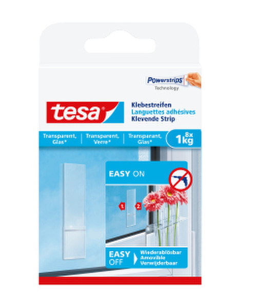 TESA 77733-00000 Indoor Universal hook Transparent 8pc(s) home storage hook