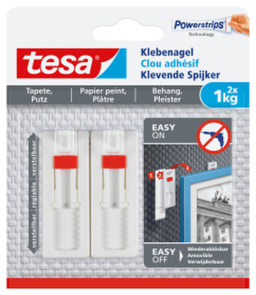TESA 77774-00000 Indoor Universal hook White 2pc(s) home storage hook