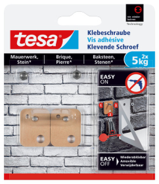 TESA 77905-00000 Indoor & outdoor Universal hook Beige 2pc(s) home storage hook