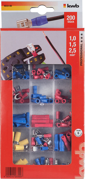 kwb 403300 Blue,Red,Yellow 200pc(s) cable clamp