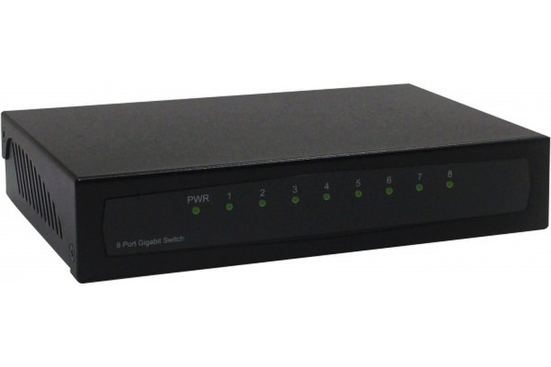 Dexlan 891008 Неуправляемый Gigabit Ethernet (10/100/1000) Черный сетевой коммутатор