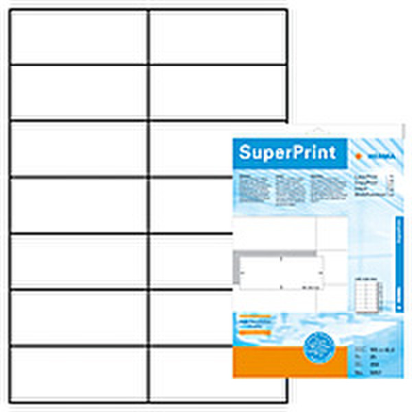 HERMA Labels white 105x42,3 SuperPrint 350 pcs. 350шт самоклеящийся ярлык