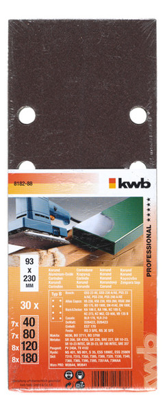 kwb 818288 Sandpapier 30Stück(e) Schleifmittel-Zubehör