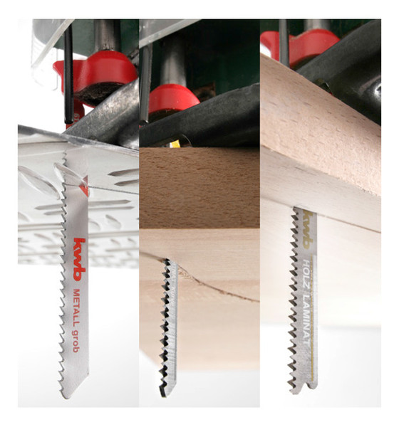 kwb 625620 Jigsaw blade Hartstahl (HCS), Hochgeschwindigkeitsstahl (HSS) 6Stück(e) Sägeblatt für Stichsägen, Laubsägen & elektrische Sägen