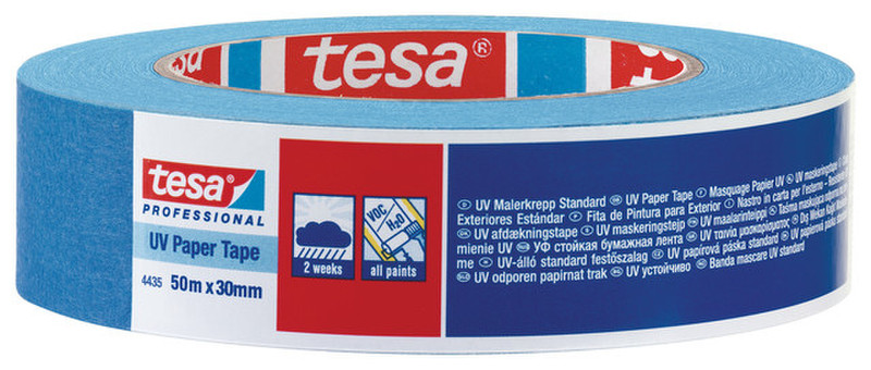 TESA 4435 50m Painters masking tape Indoor & Outdoor Paper Blue