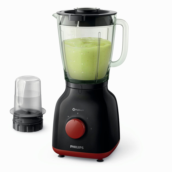 Philips Daily Collection HR2148/90 Tabletop blender 1.25L 500W Black,Red blender