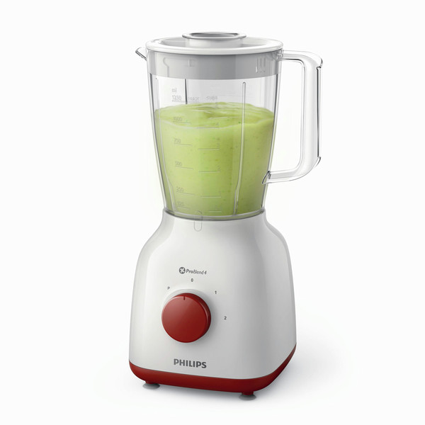 Philips Daily Collection HR2140/00 Tabletop blender 1.25L 500W Red,White blender
