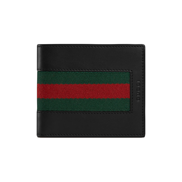 Gucci Web leather wallet