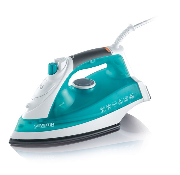Severin BA 9657 Dry & Steam iron Ceramic soleplate 2200W Turquoise,White iron