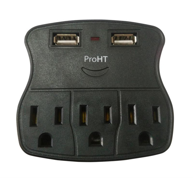 Inland 03241 3AC outlet(s) Black surge protector