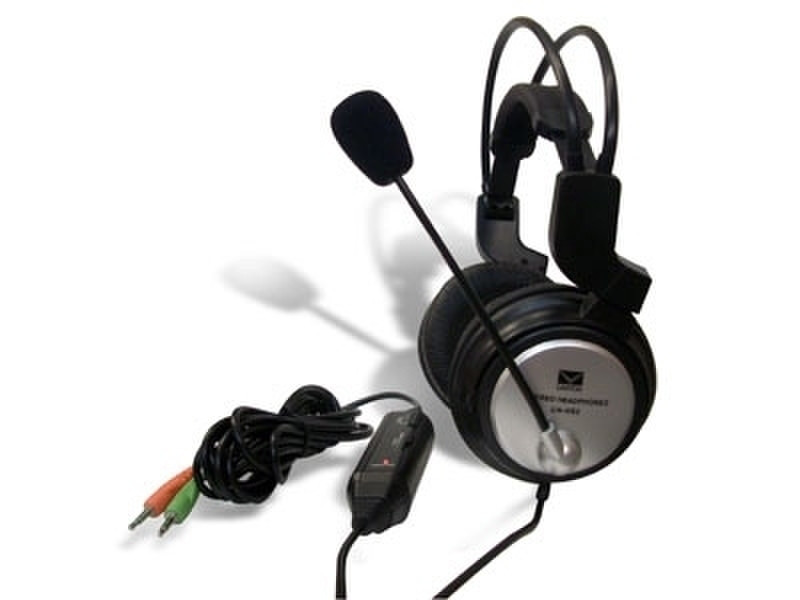 Canyon VOIP Headset with Microphone Professional with vibration function Binaural Silver headset