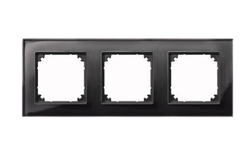 Merten 489303 Black switch plate/outlet cover