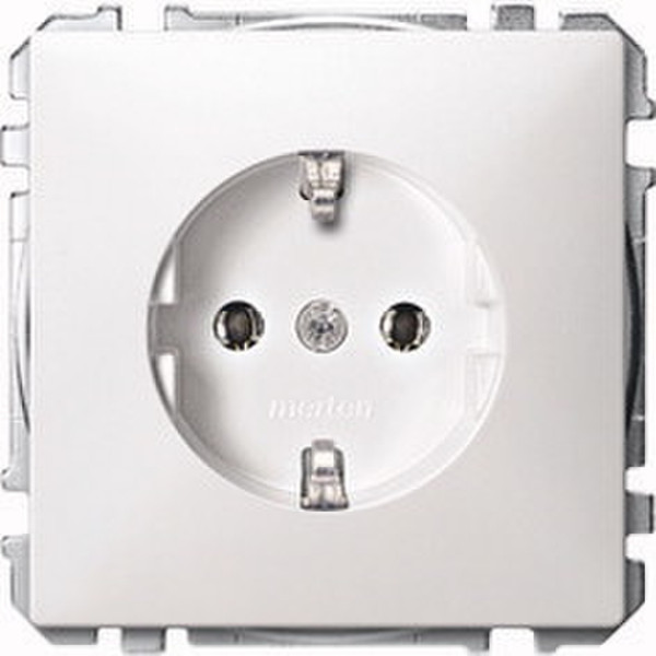 Merten MEG2301-4146 Schuko Stainless steel socket-outlet