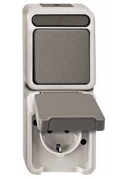 Merten MEG3495-8029 Type F (Schuko) Grey outlet box