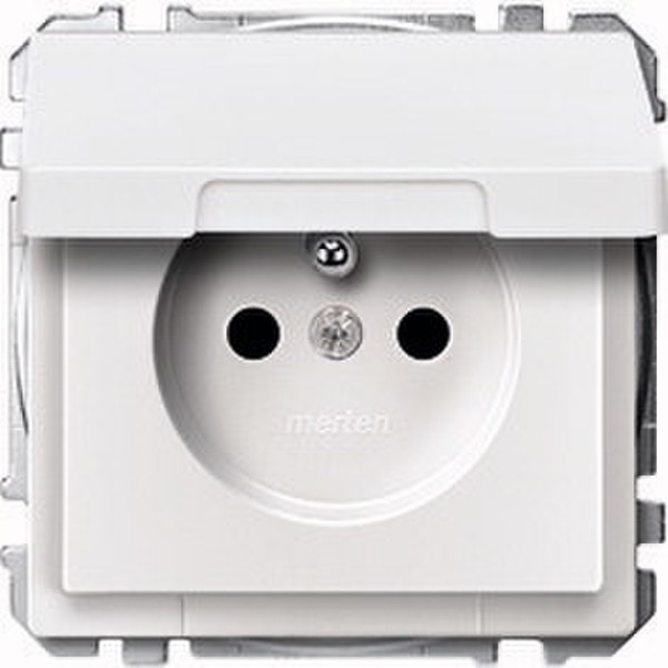 Merten MEG2510-4044 Тип F (Schuko) Белый розеточная коробка