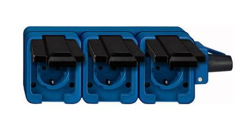 Merten 229393 Type F (Schuko) Blue outlet box