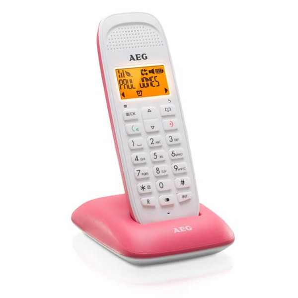 AEG VOXTEL D81 DECT Идентификация абонента (Caller ID) Розовый, Белый