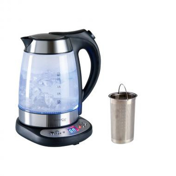 Domoclip DOD100A 1.7L 2200W Black,Stainless steel,Transparent electrical kettle
