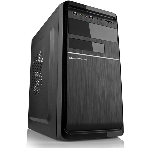 Smartteck BT-0ST-MI-SMATCASE Mini-Tower 420W Schwarz, Silber Computer-Gehäuse