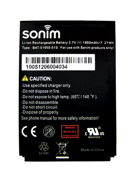 Sonim RPBAT-01950-02-S Литий-ионная 1950мА·ч 3.7В аккумуляторная батарея