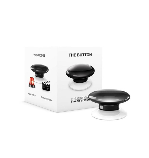 Fibaro The Button Black Wireless panic button