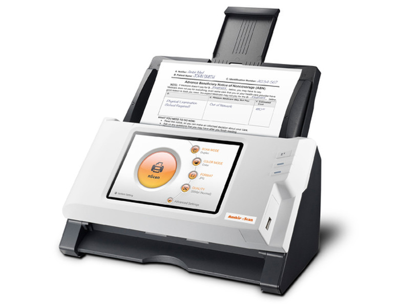Ambir Technology NS915I ADF 600 x 600DPI Grey,White scanner