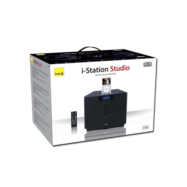 Logic3 i-Station Studio 40W Black docking speaker