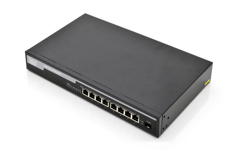 ASSMANN Electronic DN-95341 Unmanaged network switch Gigabit Ethernet (10/100/1000) Power over Ethernet (PoE) 1U Черный сетевой коммутатор