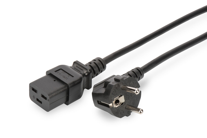 ASSMANN Electronic AK-440123-018-S 1.8m CEE7/7 Schuko IEC C19 Black power cable