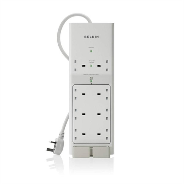 Belkin BG108000ce2M 8AC outlet(s) 2m Weiß Spannungsschutz