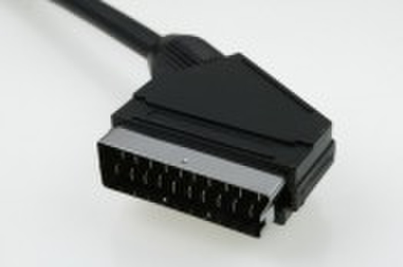 Iconn Scart Cable Male – Male 1.8m 1.8m Schwarz SCART-Kabel