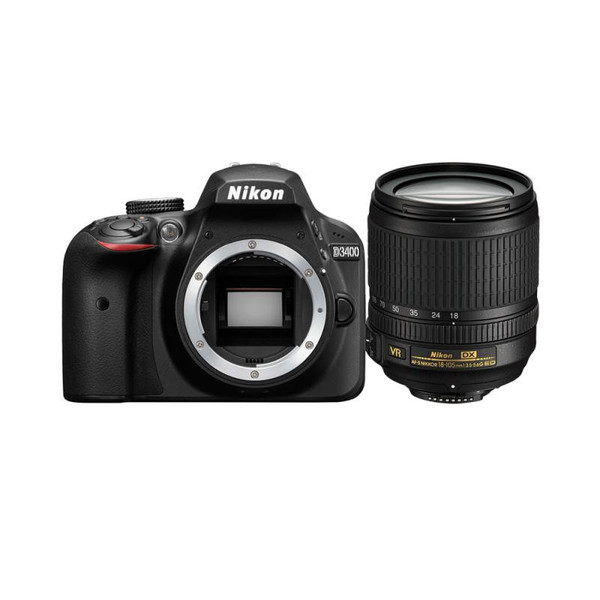 Nikon D3400 + 18-105mm VR + 8GB SD 24.2МП CMOS 6000 x 4000пикселей Черный