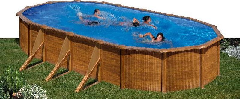 Gre KIT730WB Frame Oval 25323L Blue,Wood above ground pool