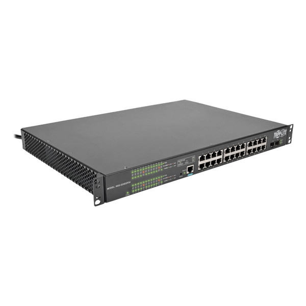 Tripp Lite NSS-G24D2P24 Managed network switch L2 Gigabit Ethernet (10/100/1000) Power over Ethernet (PoE) 1U Черный сетевой коммутатор