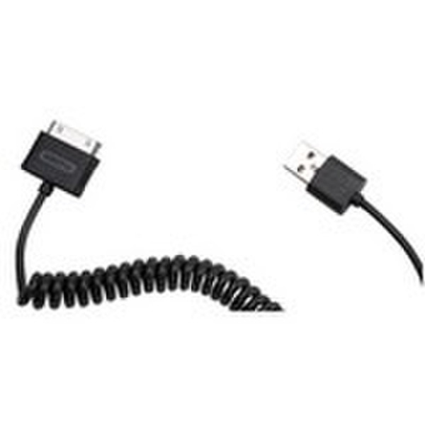 Griffin USB to Dock Connector Cable for iPod - Coiled 2.1м Черный кабель USB