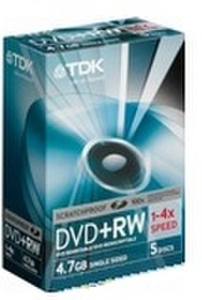 TDK 5 x DVD+RW 4.7 GB 4.7GB DVD+RW 5Stück(e)