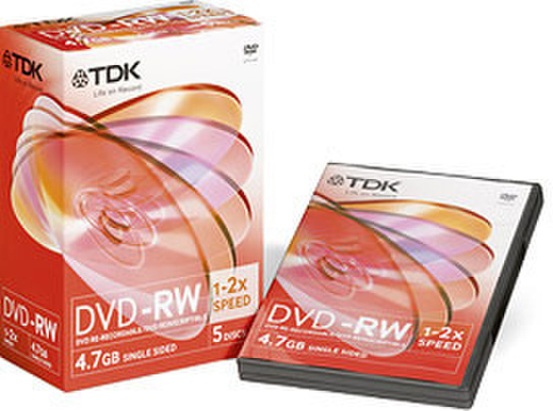 TDK 5 x DVD-RW 4.7 GB 4.7GB DVD-RW 5Stück(e)