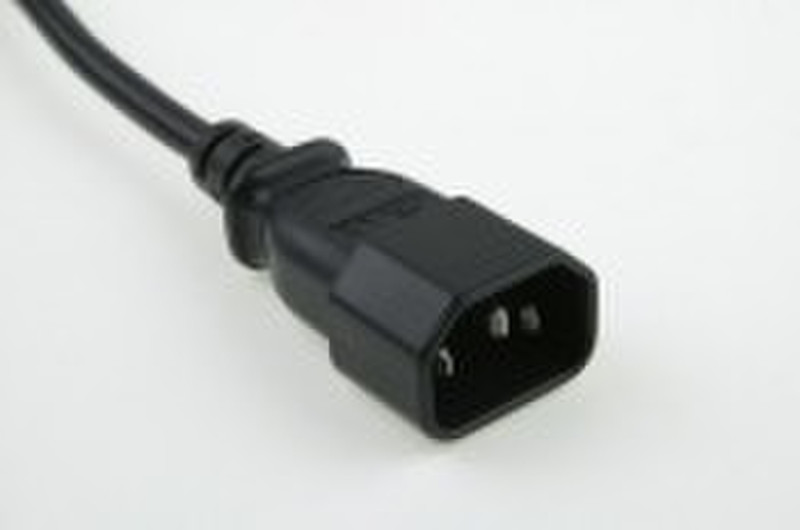 Iconn Power Extension Cord Pass-through 230Volt 1.8m Black 1.8m Black power cable