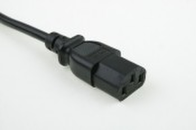 Iconn Power Extension Cord Pass-through 230Volt 1.8m Black 1.8m Schwarz Stromkabel